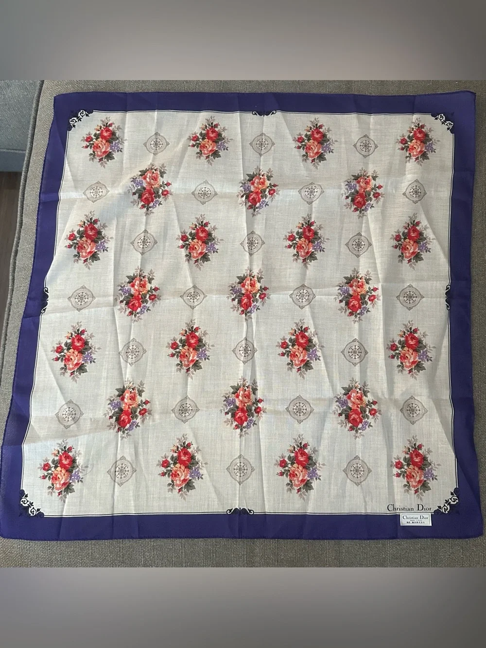 Dior Floral Print Scarf